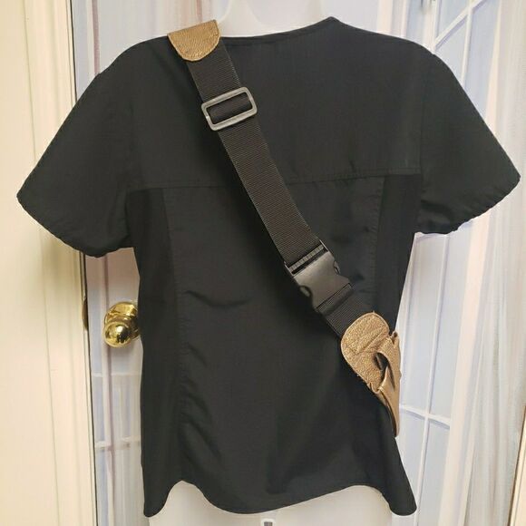 Genuine Leather Crossbody Sling Backpack Unisex Brown Multi Pocket - Picture 2 of 13